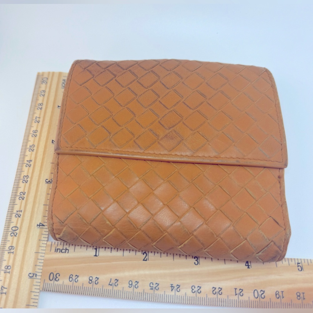 Bottega Veneta Intrecciato Bifold Wallet Cognac Leather 2011 Rare Colorway AUTH - Picture 16 of 16